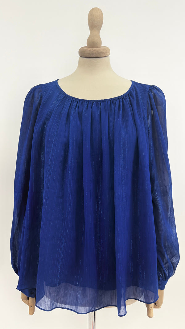 Blusa lurex blu