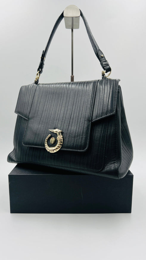 Borsa a spalla con hardware oro
