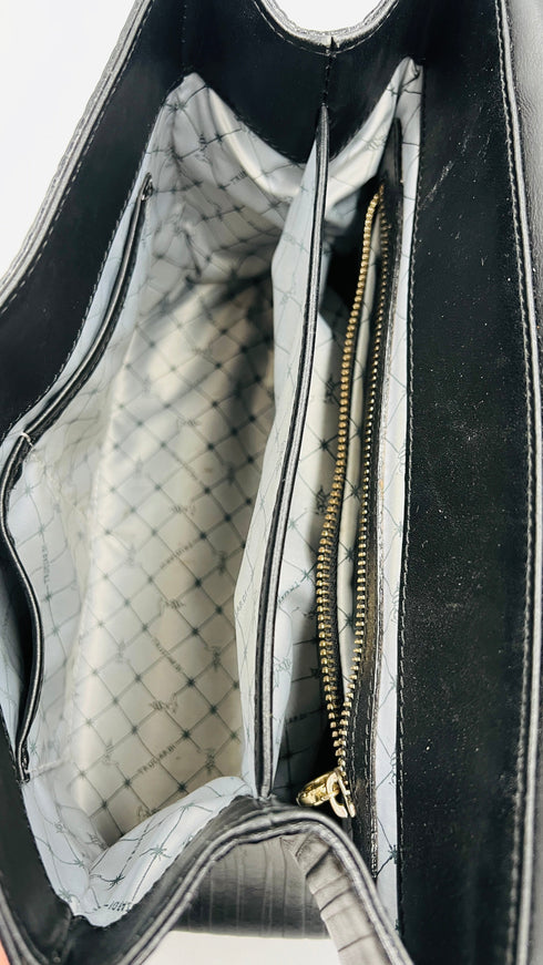 Borsa a spalla con hardware oro