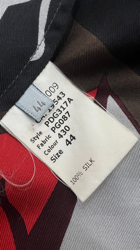 Camicia seta foglie