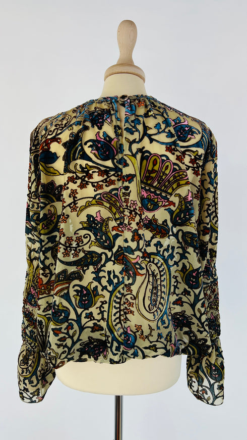 Blusa paisley velluto