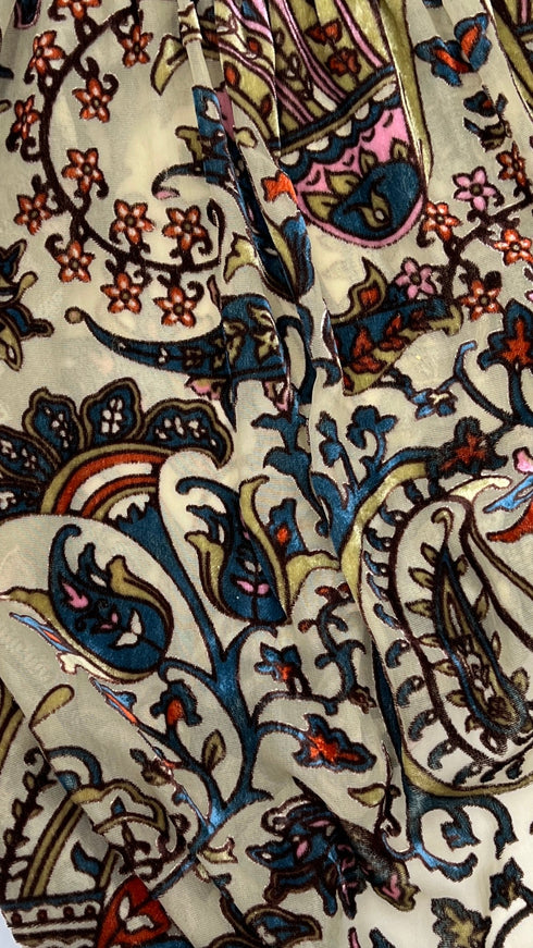 Blusa paisley velluto
