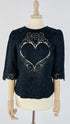 T-shirt tessuto e pizzo