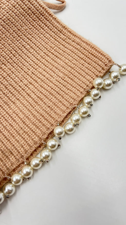 Maglia girocollo con perline