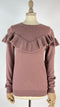 Maglia in cashmere con rouche