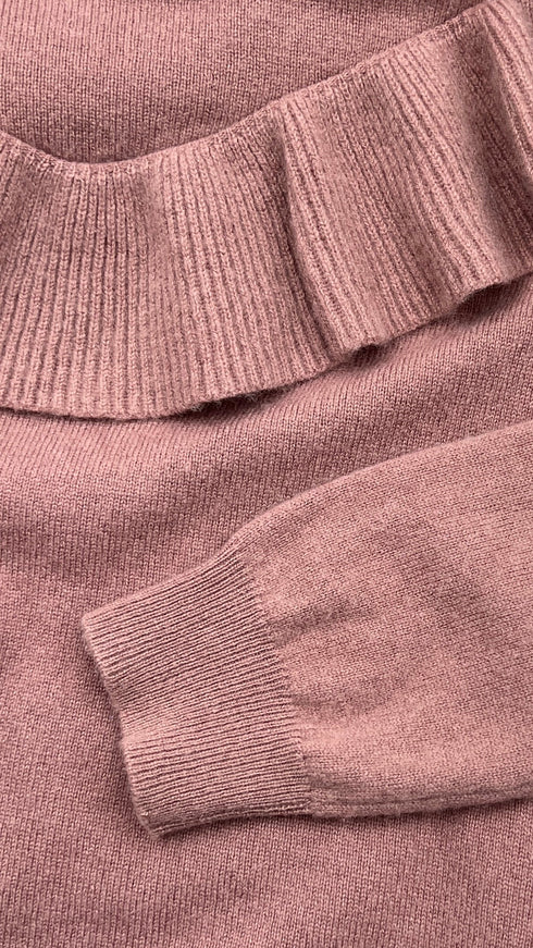 Maglia in cashmere con rouche