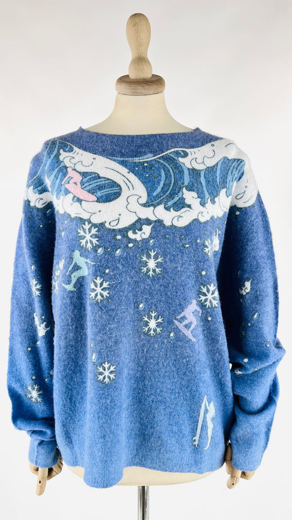 Maglione "The Surfer's Christmas" con cartellino