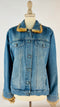 Giubotto in denim inserti pelliccia