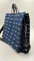 Borsa a mano in denim logato