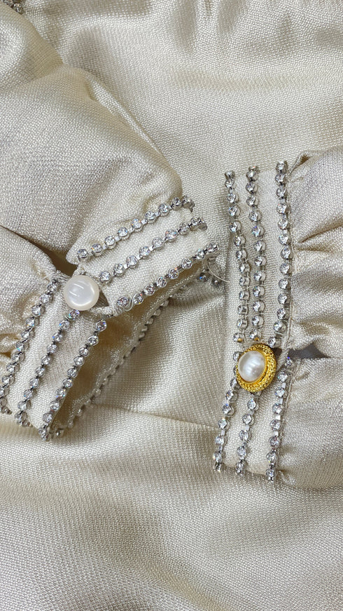Abito lungo con strass
