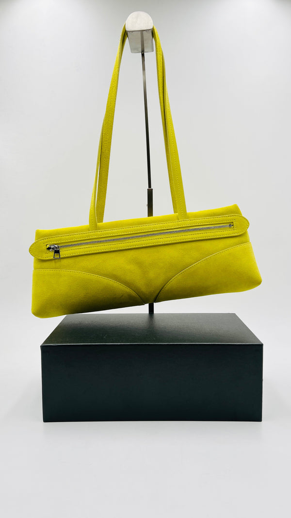 Borsa in suede lime