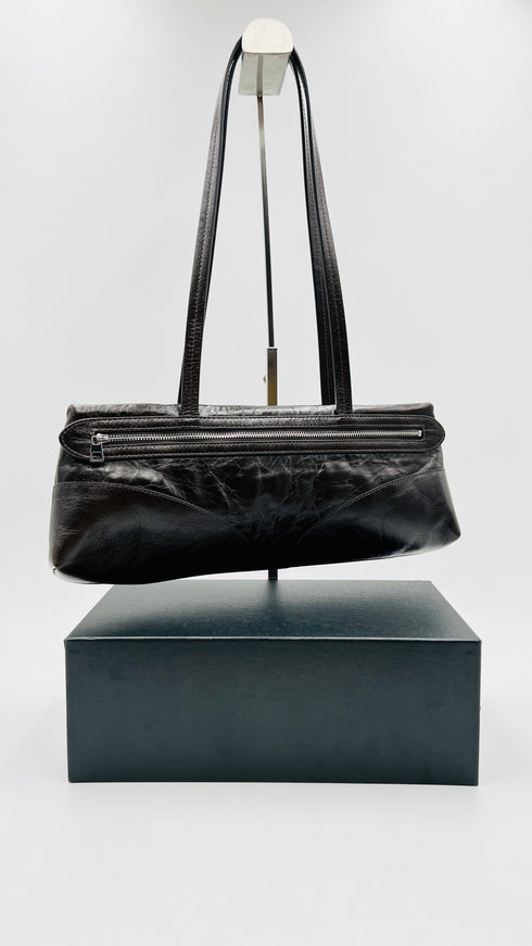 Borsa a spalla marrone