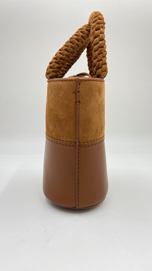 Borsa pelle e suede
