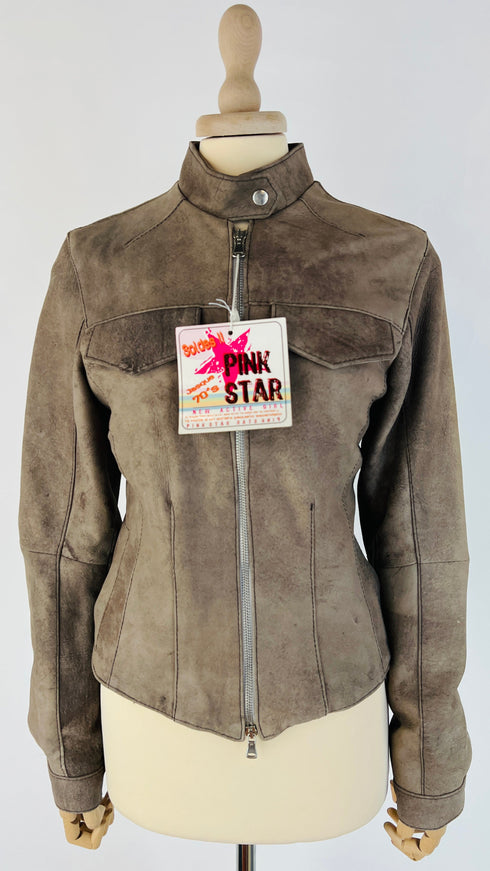 Giacca pelle cartellino