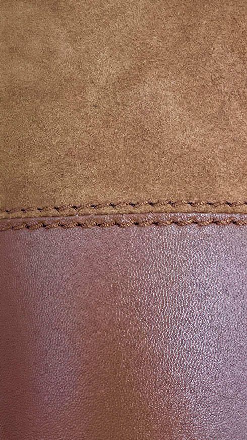 Borsa pelle e suede