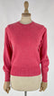 Maglia rosa melange in cashmere