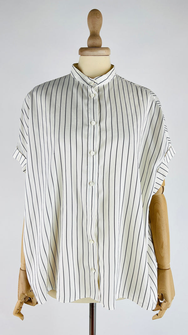 Camicia gessata in seta