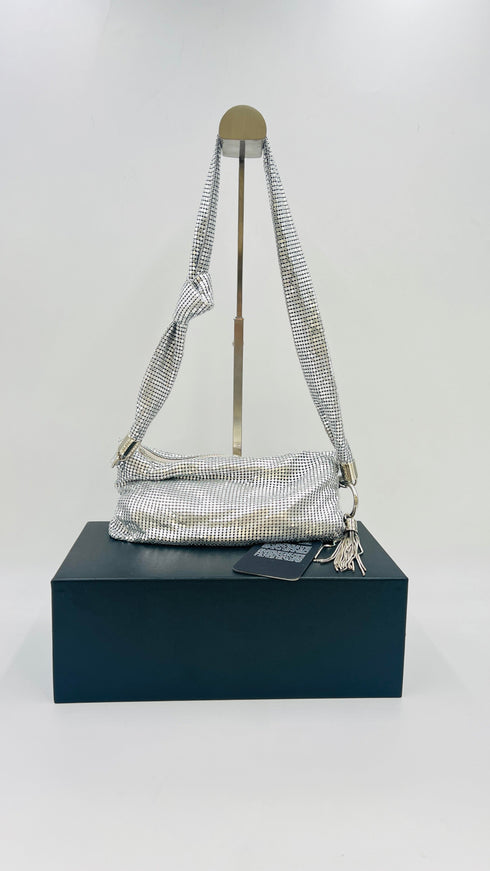 Borsa maglia metallica con cartellino