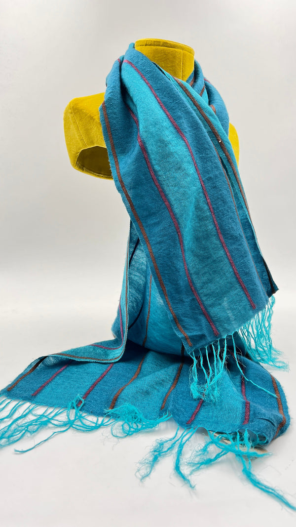 Sciarpa in lana a righe