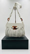 Borsa a spalla/mano in pelle bianca