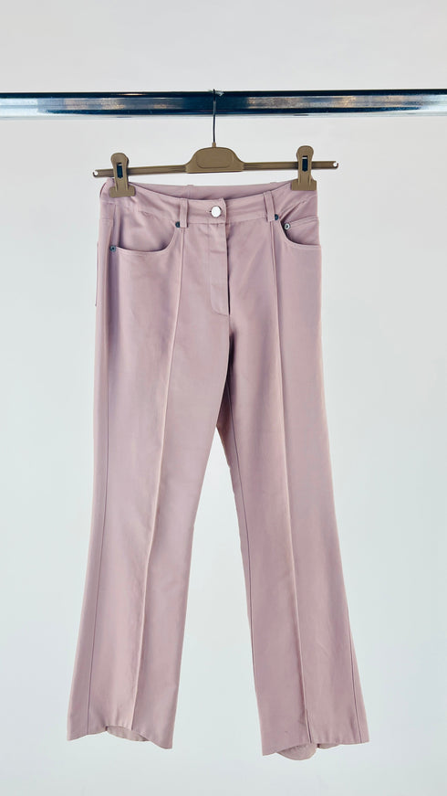 Pantaloni gamba dritta satin