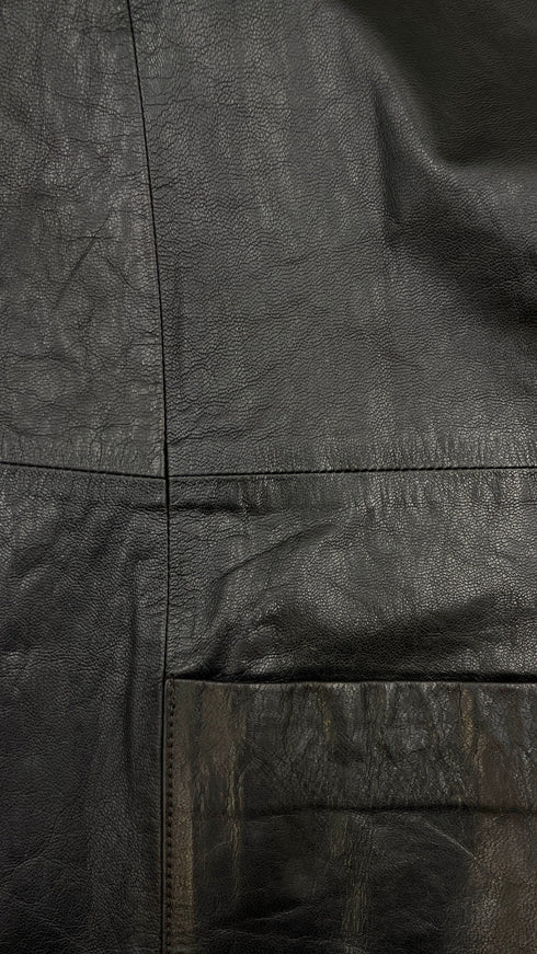 Blazer pelle con cartellino