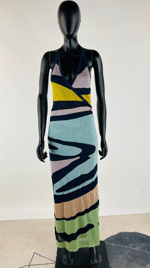 Abito lungo lurex vintage