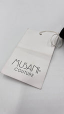 Abito midi con volant e inserti lamé MUSANI couture