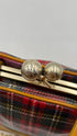 Borsa con chiusura a scatto tartan