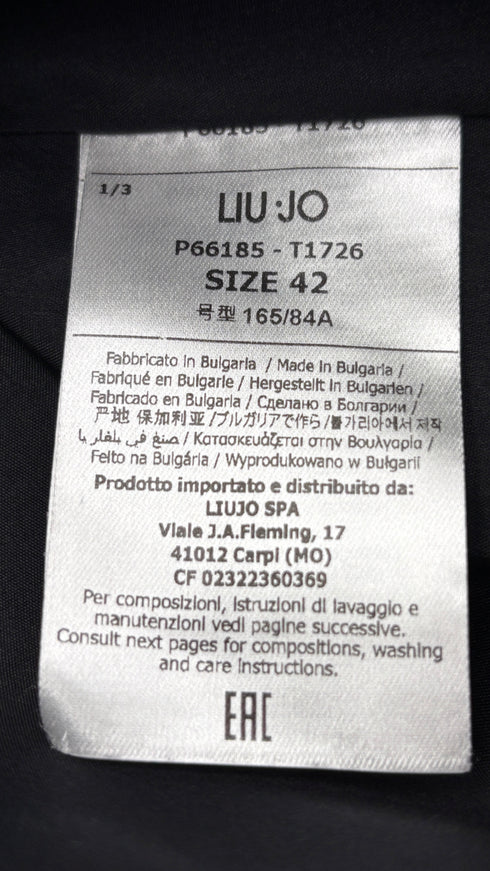 Abito midi jacquard nero