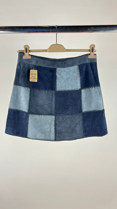 Gonna corta in suede con cartellino