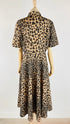 Abito midi chemisier animalier