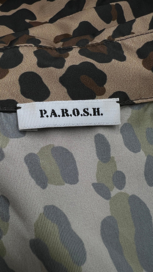 Abito midi chemisier animalier