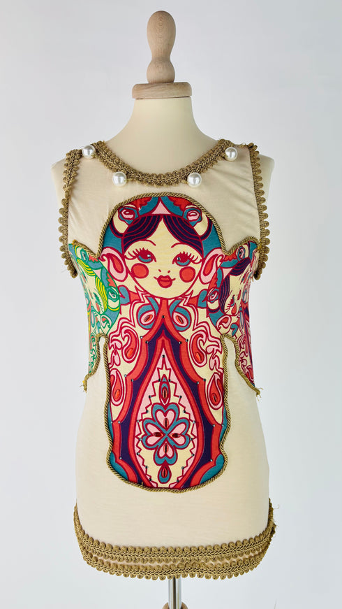 Top matrioscka e strass
