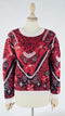 Maglione jacquard floreale