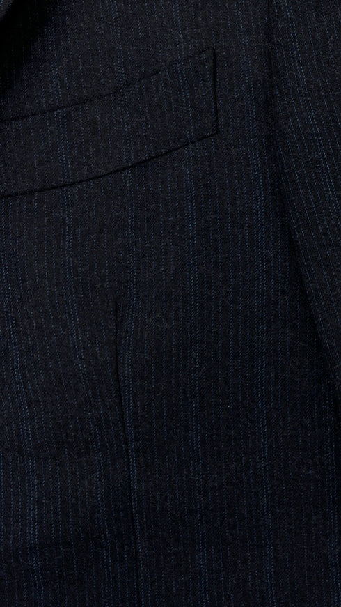 Blazer vintage gessato nero blu