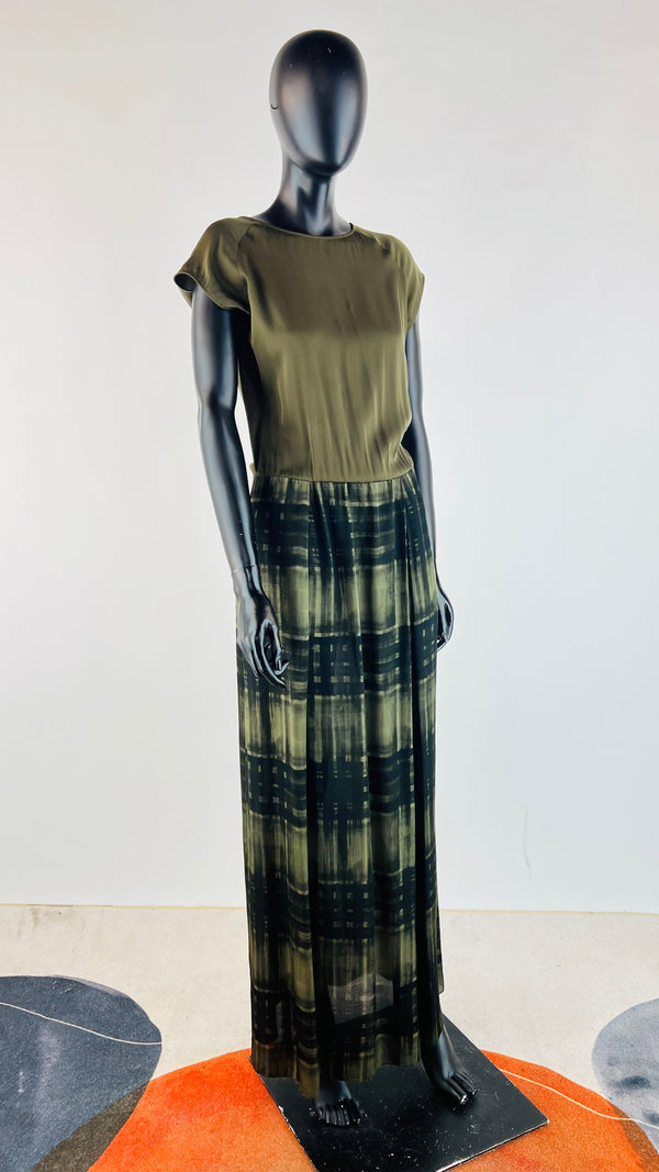 Abito lungo tartan