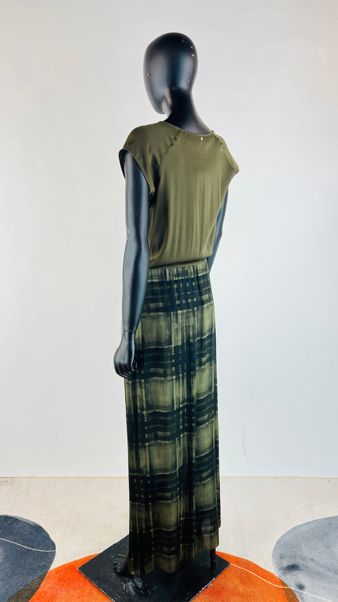 Abito lungo tartan