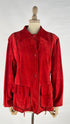 Giacca in suede rossa