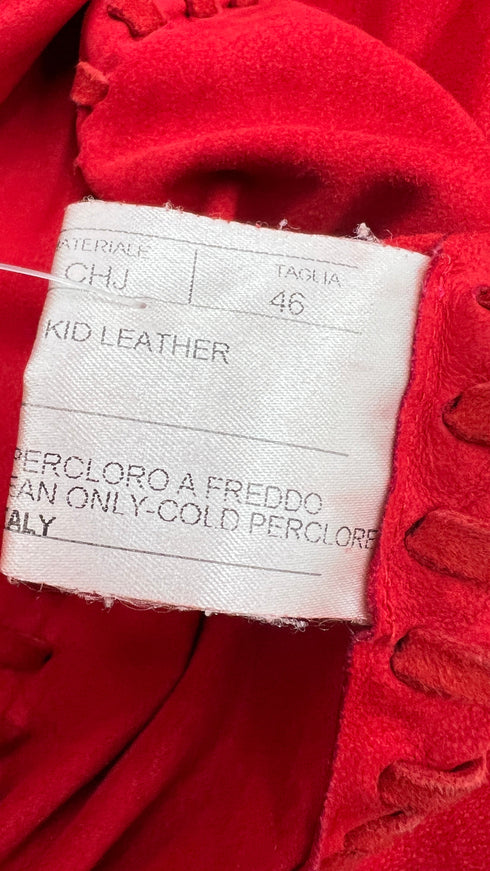 Giacca in suede rossa