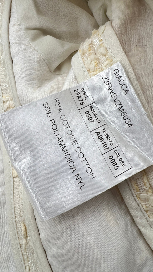 Completo tweed bianco
