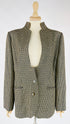 Blazer no revers in pied de poule