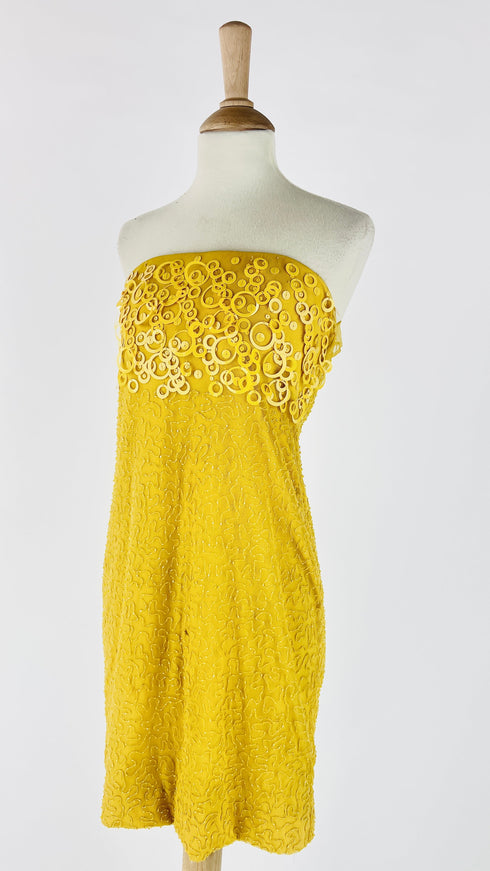 Abito bustier con scialle