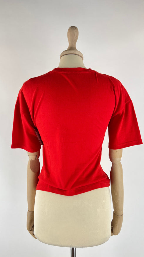 T-shirt cropped con stampa