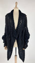 Cardigan oversize lungo nero