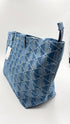 Borsa maxi in denim con cartellino