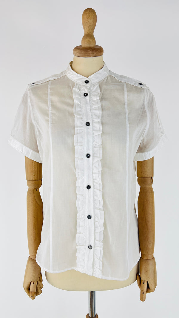 Camicia semi trasparente in cotone