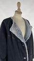 Cappotto in denim interno faux fur