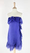 Abito corto in organza viola
