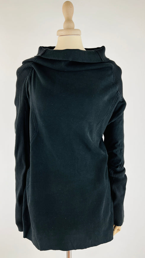 Longsleeve maxi collo nera